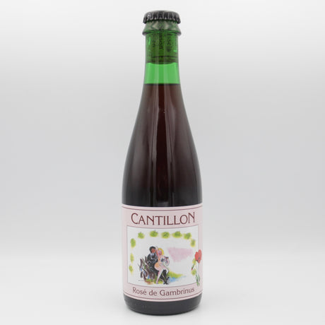 This is a bottle of Cantillon - Rose de Gambrinus - 5% (375ml). It is a Lambic craft beer available to buy from Ghost Whale, voted London's best craft beer shop.