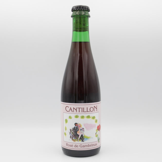 This is a bottle of Cantillon - Rose de Gambrinus - 5% (375ml). It is a Lambic craft beer available to buy from Ghost Whale, voted London's best craft beer shop.