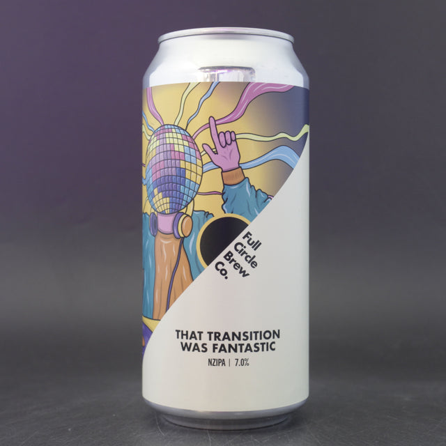 This is a can of Full Circle Brew Co - That Transition Was Fantastic - 7% (440ml). It is a IPA craft beer available to buy from Ghost Whale, voted London's best craft beer shop.
