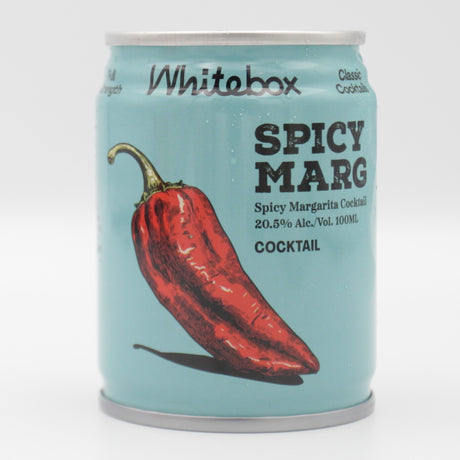 This is a can of Whitebox - Spicy Marg - 20.5% (100ml). It is a  craft cocktail available to buy from Ghost Whale, voted London's best craft beer shop.