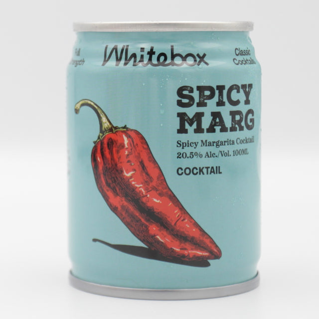 This is a can of Whitebox - Spicy Marg - 20.5% (100ml). It is a  craft cocktail available to buy from Ghost Whale, voted London's best craft beer shop.