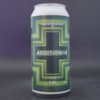 This is a can of Phantom Brewing Co - Addition: +4 - 5% (440ml). It is a Pale Ale craft beer available to buy from Ghost Whale, voted London's best craft beer shop.