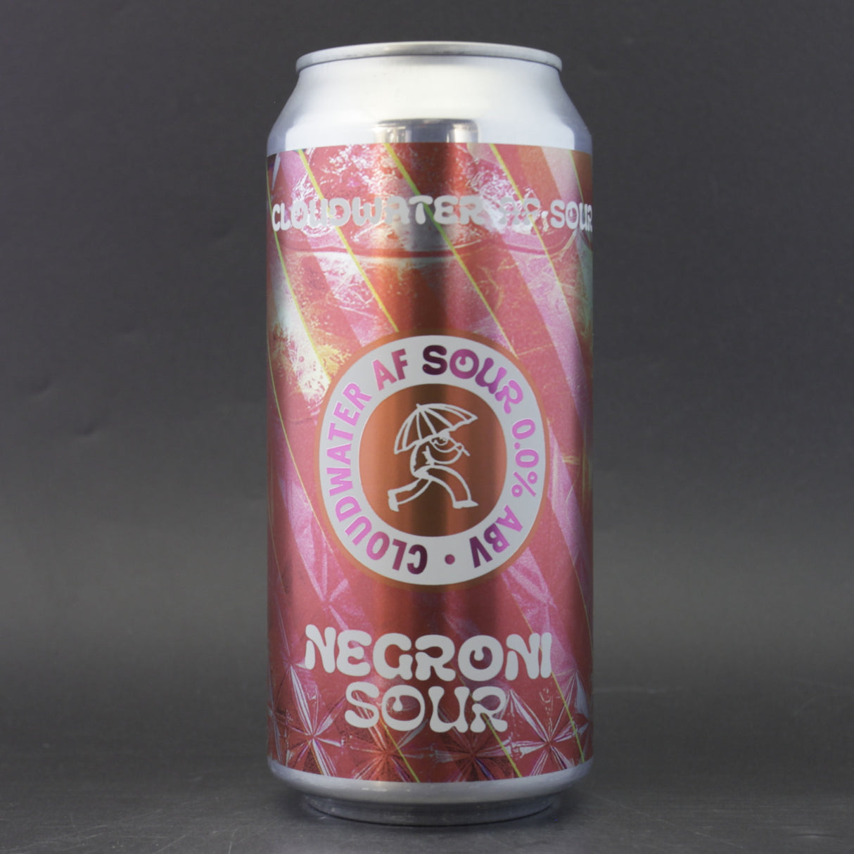 This is a can of Cloudwater - Negroni AF Cocktail - 0% (440ml). It is a Sour craft beer available to buy from Ghost Whale, voted London's best craft beer shop.