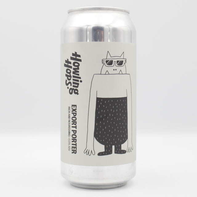 This is a can of Howling Hops - Export Porter - 6.8% (440ml). It is a Stout / Porter craft beer available to buy from Ghost Whale, voted London's best craft beer shop.