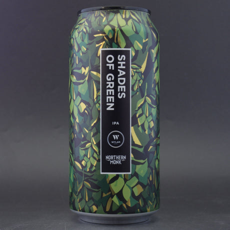 This is a can of Wylam / Northern Monk - Shades Of Green - 6.5% (440ml). It is a IPA craft beer available to buy from Ghost Whale, voted London's best craft beer shop.