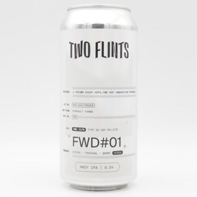 This is a can of Two Flints - FWD #1 - 6.5% (440ml). It is a IPA craft beer available to buy from Ghost Whale, voted London's best craft beer shop.