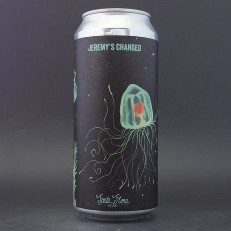 This is a can of Fonta Flora - Jeremy's Changed - 8.2% (473ml). It is a Double IPA craft beer available to buy from Ghost Whale, voted London's best craft beer shop.