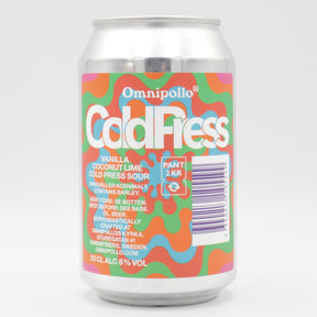 This is a can of Omnipollo - Cold Press - 6% (330ml). It is a Sour craft beer available to buy from Ghost Whale, voted London's best craft beer shop.