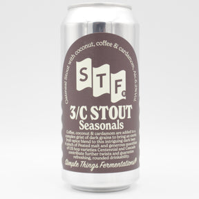 This is a can of Simple Things Fermentations - 3/C Stout - 6.2% (440ml). It is a Stout / Porter craft beer available to buy from Ghost Whale, voted London's best craft beer shop.