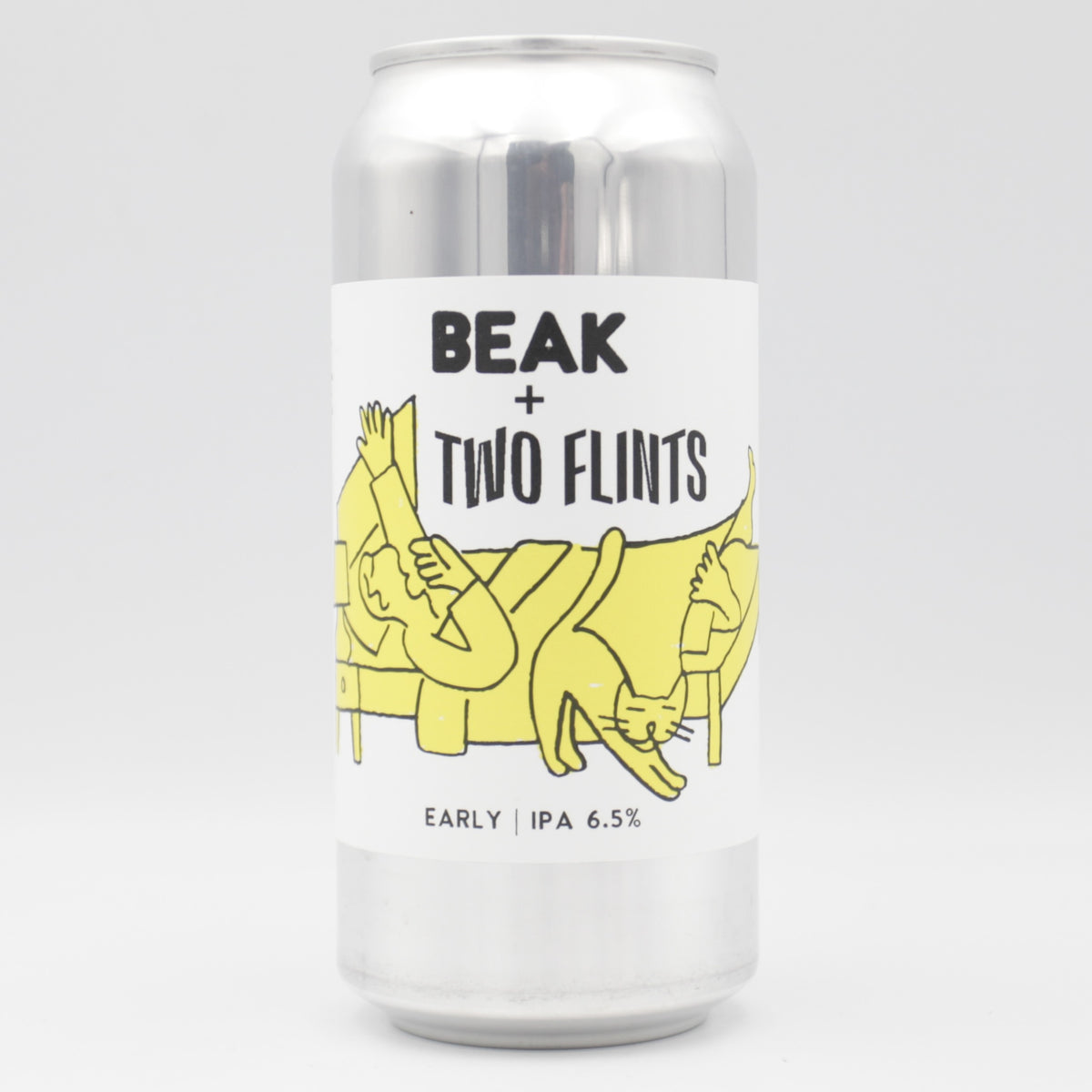 This is a can of Beak / Two Flints - Early - 6.5% (440ml). It is a IPA craft beer available to buy from Ghost Whale, voted London's best craft beer shop.