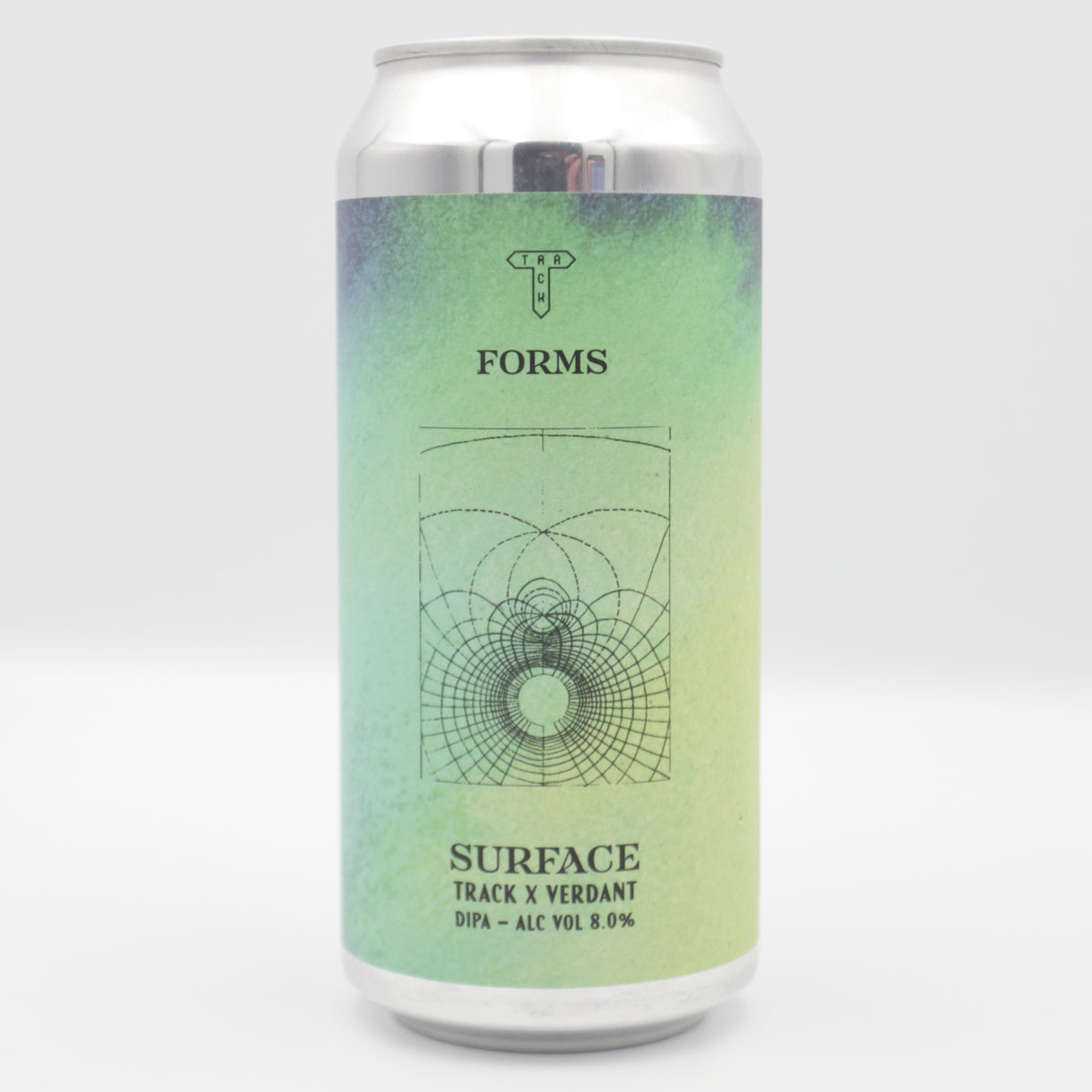 This is a can of Track / Verdant - Surface - 8% (440ml). It is a Double IPA craft beer available to buy from Ghost Whale, voted London's best craft beer shop.