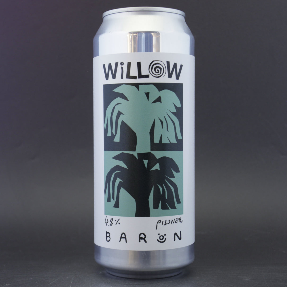 This is a can of Baron - Willow - 4.8% (500ml). It is a Lager / Pilsner / Kölsch craft beer available to buy from Ghost Whale, voted London's best craft beer shop.