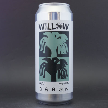 This is a can of Baron - Willow - 4.8% (500ml). It is a Lager / Pilsner / Kölsch craft beer available to buy from Ghost Whale, voted London's best craft beer shop.