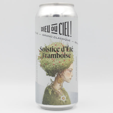 This is a can of Dieu Du Ciel - Solstice D'Eté Framboise - 5.9% (473ml). It is a Sour craft beer available to buy from Ghost Whale, voted London's best craft beer shop.