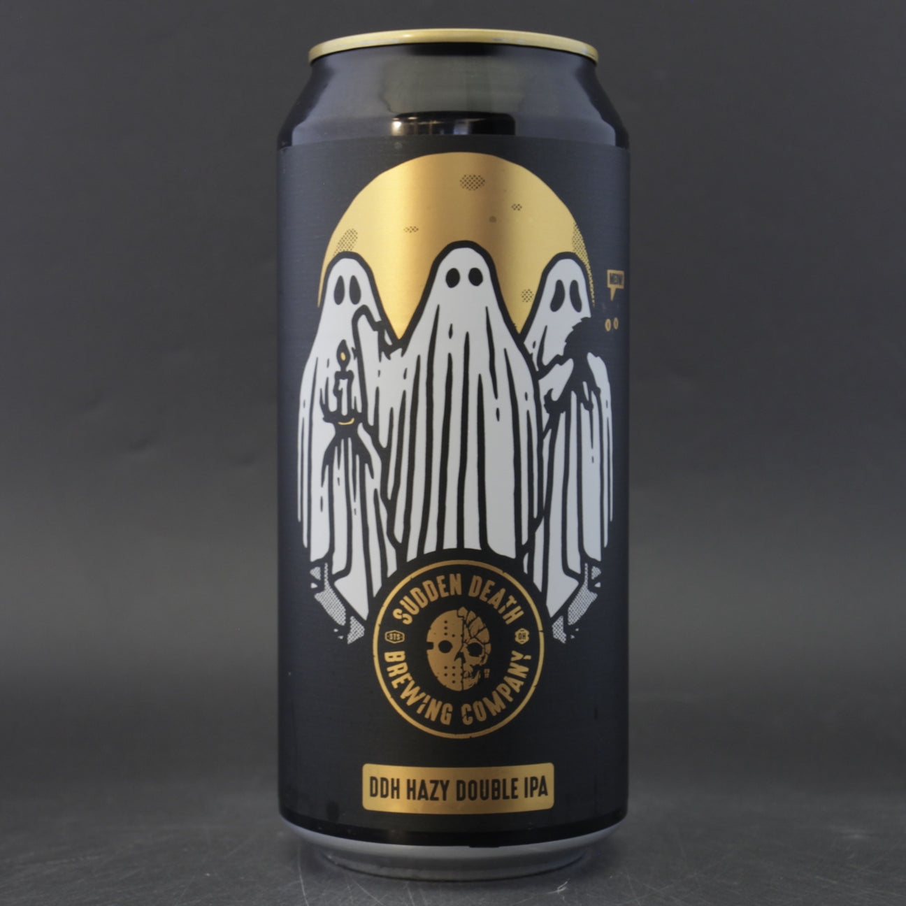 This is a can of Sudden Death - We Came For Candy - 8% (440ml). It is a Double IPA craft beer available to buy from Ghost Whale, voted London's best craft beer shop.