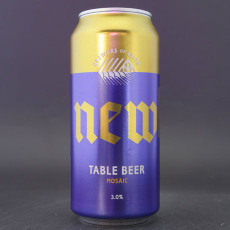 This is a can of Newbarns - Table Beer Mosaic - 3% (440ml). It is a Pale Ale craft beer available to buy from Ghost Whale, voted London's best craft beer shop.