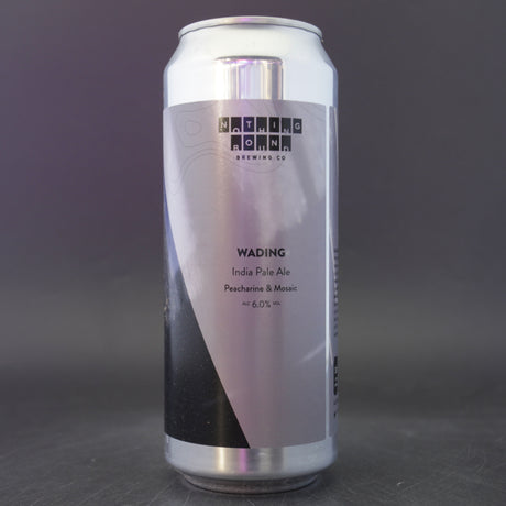 This is a can of Nothing Bound - Wading - 6% (500ml). It is a IPA craft beer available to buy from Ghost Whale, voted London's best craft beer shop.