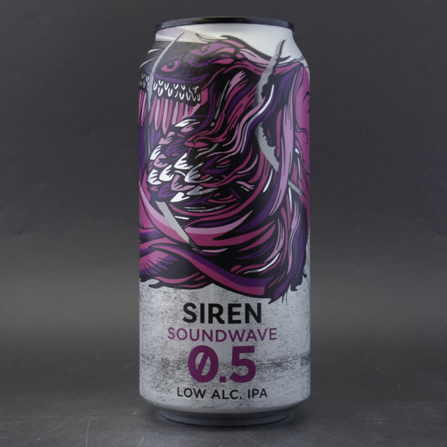 This is a can of Siren - Soundwave 0.5 - 0.5% (440ml). It is a IPA craft beer available to buy from Ghost Whale, voted London's best craft beer shop.