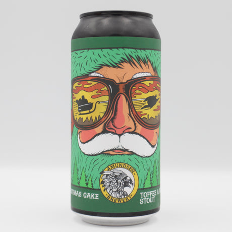 This is a can of Amundsen - Christmas Cake - 4.7% (440ml). It is a Stout / Porter craft beer available to buy from Ghost Whale, voted London's best craft beer shop.