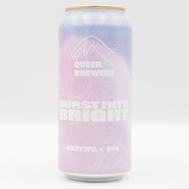 This is a can of Queer Brewing - Burst Into Bright - 6% (440ml). It is a IPA craft beer available to buy from Ghost Whale, voted London's best craft beer shop.