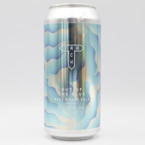 This is a can of Track - Out Of The Blue - 5% (440ml). It is a Pale Ale craft beer available to buy from Ghost Whale, voted London's best craft beer shop.