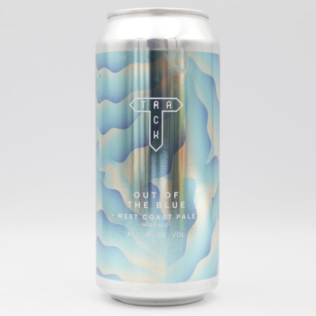 This is a can of Track - Out Of The Blue - 5% (440ml). It is a Pale Ale craft beer available to buy from Ghost Whale, voted London's best craft beer shop.