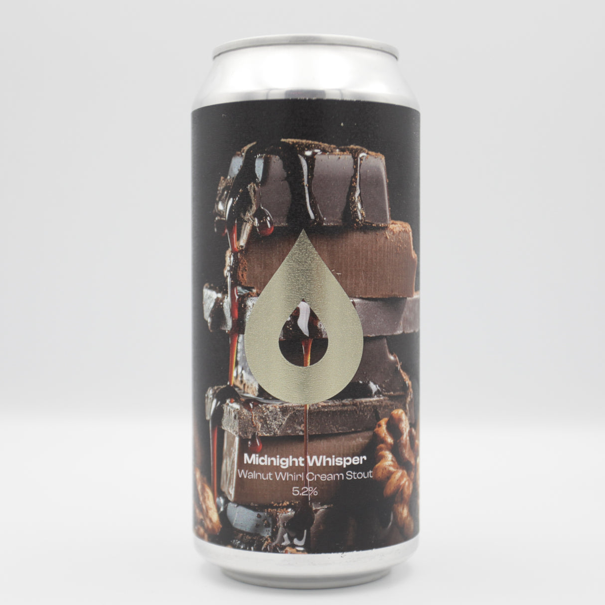 This is a can of Polly's Brew Co - Midnight Whisper - 5.2% (440ml). It is a Stout / Porter craft beer available to buy from Ghost Whale, voted London's best craft beer shop.