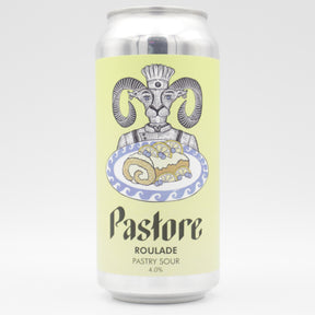 This is a can of Pastore - Blueberry & Lemon Roulade - 4% (440ml). It is a Sour craft beer available to buy from Ghost Whale, voted London's best craft beer shop.