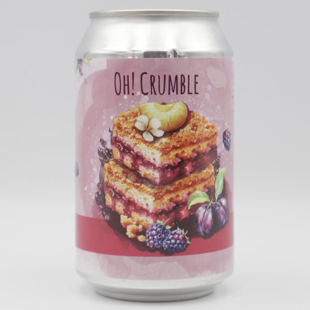 This is a can of Alchemik - Oh! Crumble! Blackberry & Plum - 6% (330ml). It is a Sour craft beer available to buy from Ghost Whale, voted London's best craft beer shop.