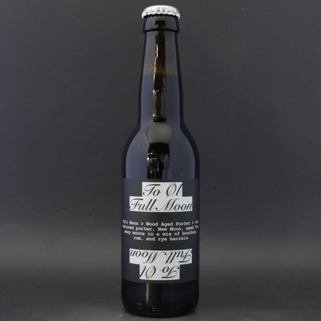 This is a bottle of To Øl - Full Moon - 8% (330ml). It is a Imperial Stout / Porter craft beer available to buy from Ghost Whale, voted London's best craft beer shop.