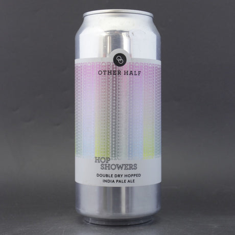 This is a can of Other Half - Hop Showers - 7.4% (473ml). It is a IPA craft beer available to buy from Ghost Whale, voted London's best craft beer shop.
