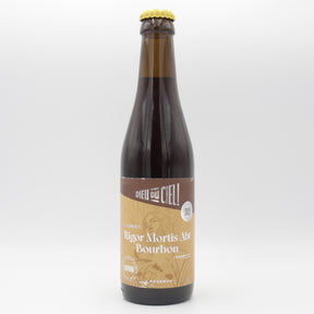 This is a bottle of Dieu Du Ciel - Rigor Mortis Abt Bourbon (2025) - 10.5% (330ml). It is a Belgian Style craft beer available to buy from Ghost Whale, voted London's best craft beer shop.