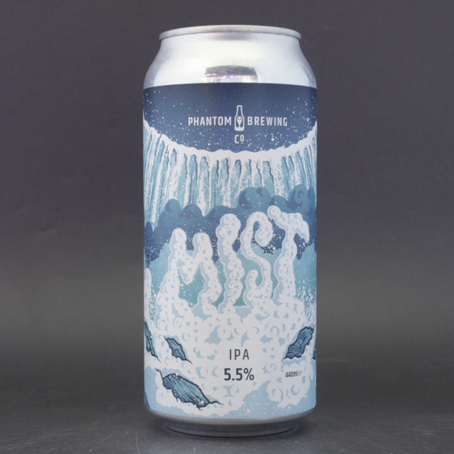 This is a can of Phantom Brewing Co - Mist - 5.5% (440ml). It is a IPA craft beer available to buy from Ghost Whale, voted London's best craft beer shop.