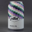 This is a can of Pilot - Krush IPA - 5.6% (330ml). It is a IPA craft beer available to buy from Ghost Whale, voted London's best craft beer shop.