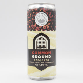 This is a can of Vault City / Cloudwater - Common Ground: Affogato - 11.6% (330ml). It is a Imperial Stout / Porter craft beer available to buy from Ghost Whale, voted London's best craft beer shop.