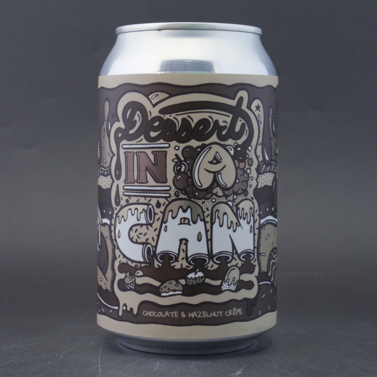 This is a can of Amundsen - Dessert In A Can: Chocolate Hazelnut Crepe - 10.5% (330ml). It is a Imperial Stout / Porter craft beer available to buy from Ghost Whale, voted London's best craft beer shop.
