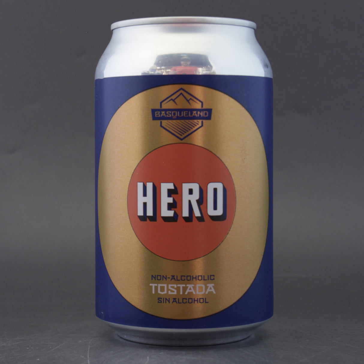 This is a can of Basqueland - Hero Tosdada - 0.5% (330ml). It is a Red / Amber Ale craft beer available to buy from Ghost Whale, voted London's best craft beer shop.