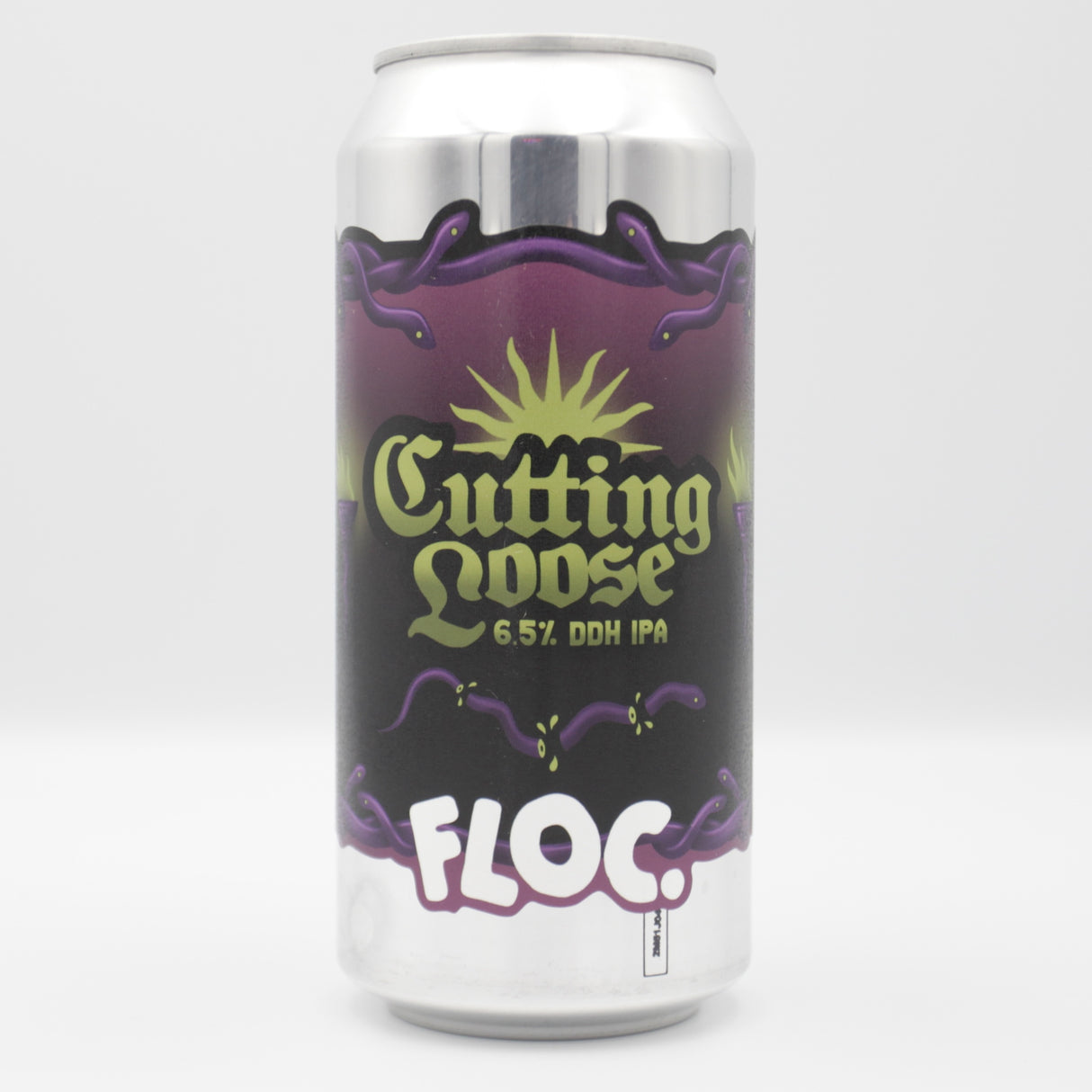 This is a can of Floc - Cutting Loose - 6.5% (440ml). It is a IPA craft beer available to buy from Ghost Whale, voted London's best craft beer shop.