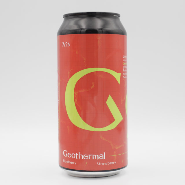 This is a can of Neon Raptor / Gekko Brewing - Geothermal - 8% (440ml). It is a Sour craft beer available to buy from Ghost Whale, voted London's best craft beer shop.