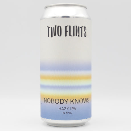 This is a can of Two Flints - Nobody Knows - 6.5% (440ml). It is a IPA craft beer available to buy from Ghost Whale, voted London's best craft beer shop.