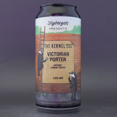 This is a can of Stigbergets / The Kernel - Victorian Porter - 5.8% (440ml). It is a Stout / Porter craft beer available to buy from Ghost Whale, voted London's best craft beer shop.