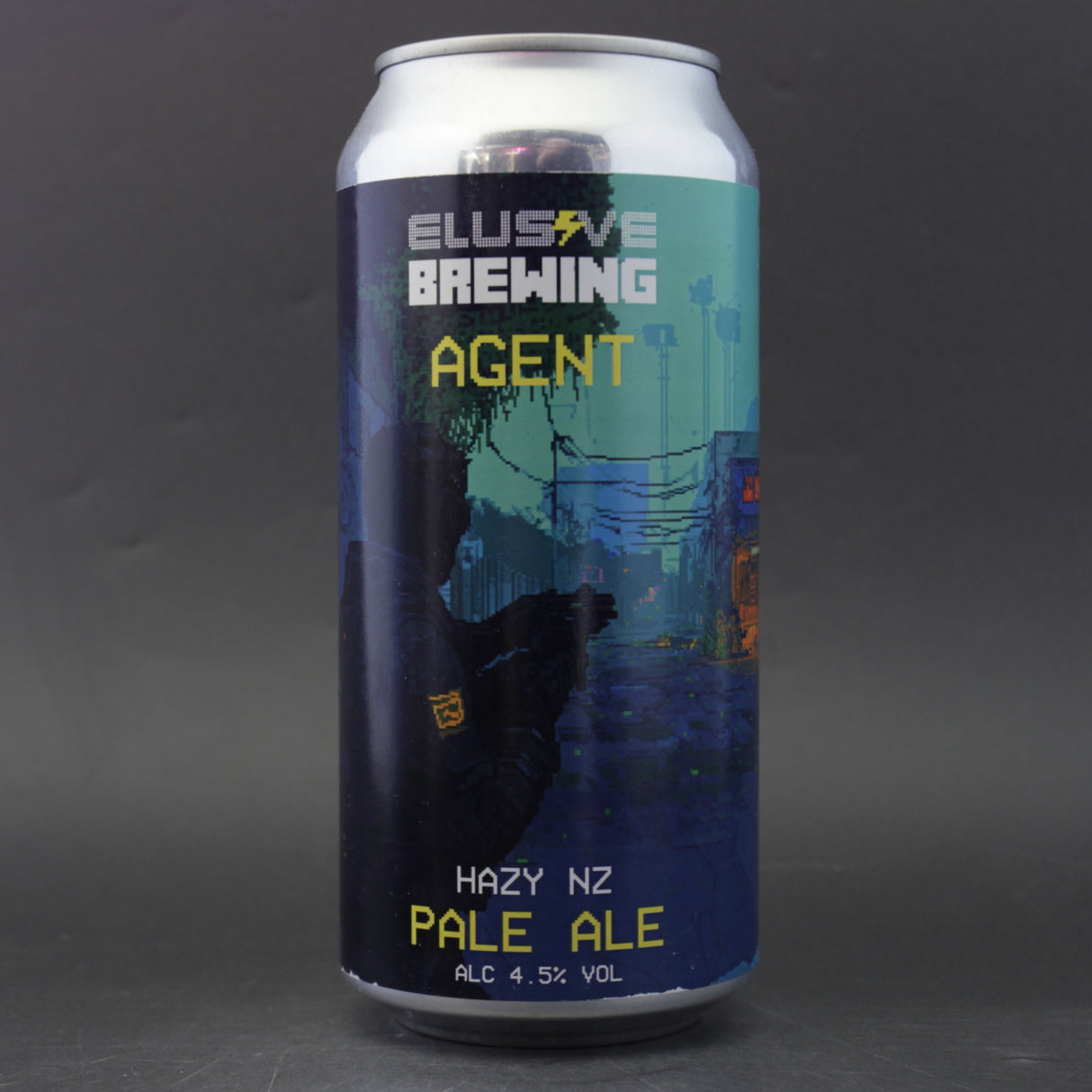 This is a can of Elusive Brewing - Agent - 4.5% (440ml). It is a Pale Ale craft beer available to buy from Ghost Whale, voted London's best craft beer shop.