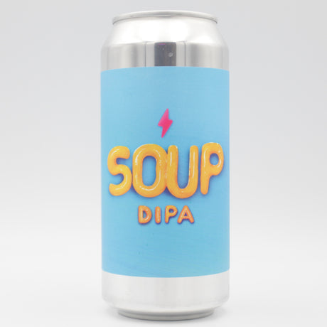 This is a can of Garage Beer Co - Soup DIPA - 8.5% (440ml). It is a Double IPA craft beer available to buy from Ghost Whale, voted London's best craft beer shop.