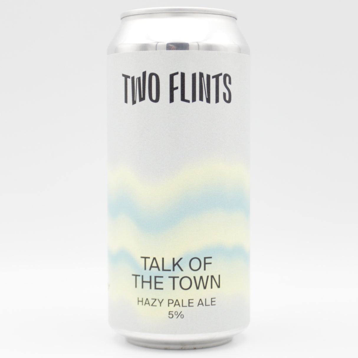 This is a can of Two Flints - Talk Of The Town - 5% (440ml). It is a Pale Ale craft beer available to buy from Ghost Whale, voted London's best craft beer shop.