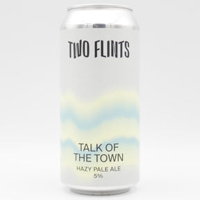 This is a can of Two Flints - Talk Of The Town - 5% (440ml). It is a Pale Ale craft beer available to buy from Ghost Whale, voted London's best craft beer shop.