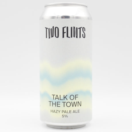 This is a can of Two Flints - Talk Of The Town - 5% (440ml). It is a Pale Ale craft beer available to buy from Ghost Whale, voted London's best craft beer shop.