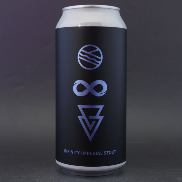 This is a can of Pomona Island / Azvex - Infinity Imperial Stout - 11% (440ml). It is a Imperial Stout / Porter craft beer available to buy from Ghost Whale, voted London's best craft beer shop.