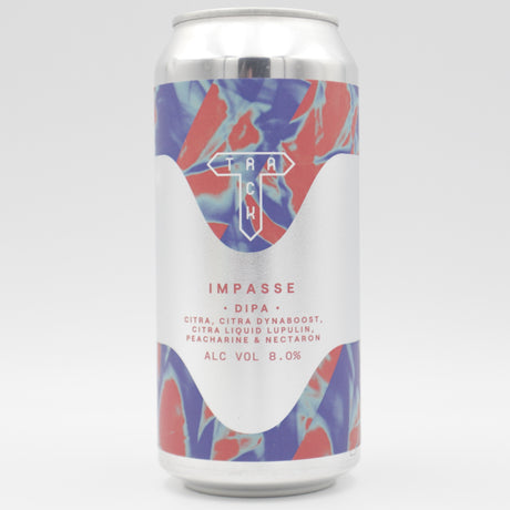 This is a can of Track - Impasse - 8% (440ml). It is a Double IPA craft beer available to buy from Ghost Whale, voted London's best craft beer shop.
