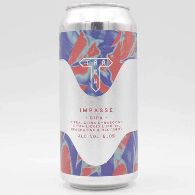 This is a can of Track - Impasse - 8% (440ml). It is a Double IPA craft beer available to buy from Ghost Whale, voted London's best craft beer shop.