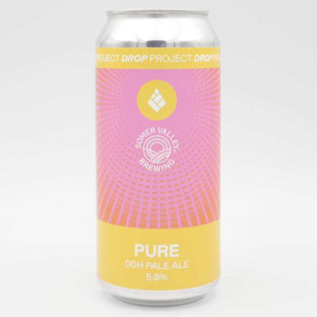 This is a can of Drop Project - Pure - 5% (440ml). It is a Pale Ale craft beer available to buy from Ghost Whale, voted London's best craft beer shop.